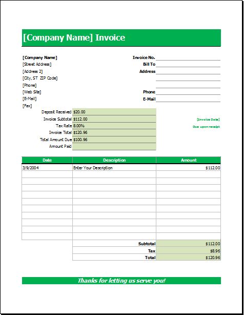 Wedding Services Invoice Sample Template Word Excel Templates