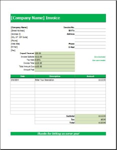 free business invoice template in word 2016